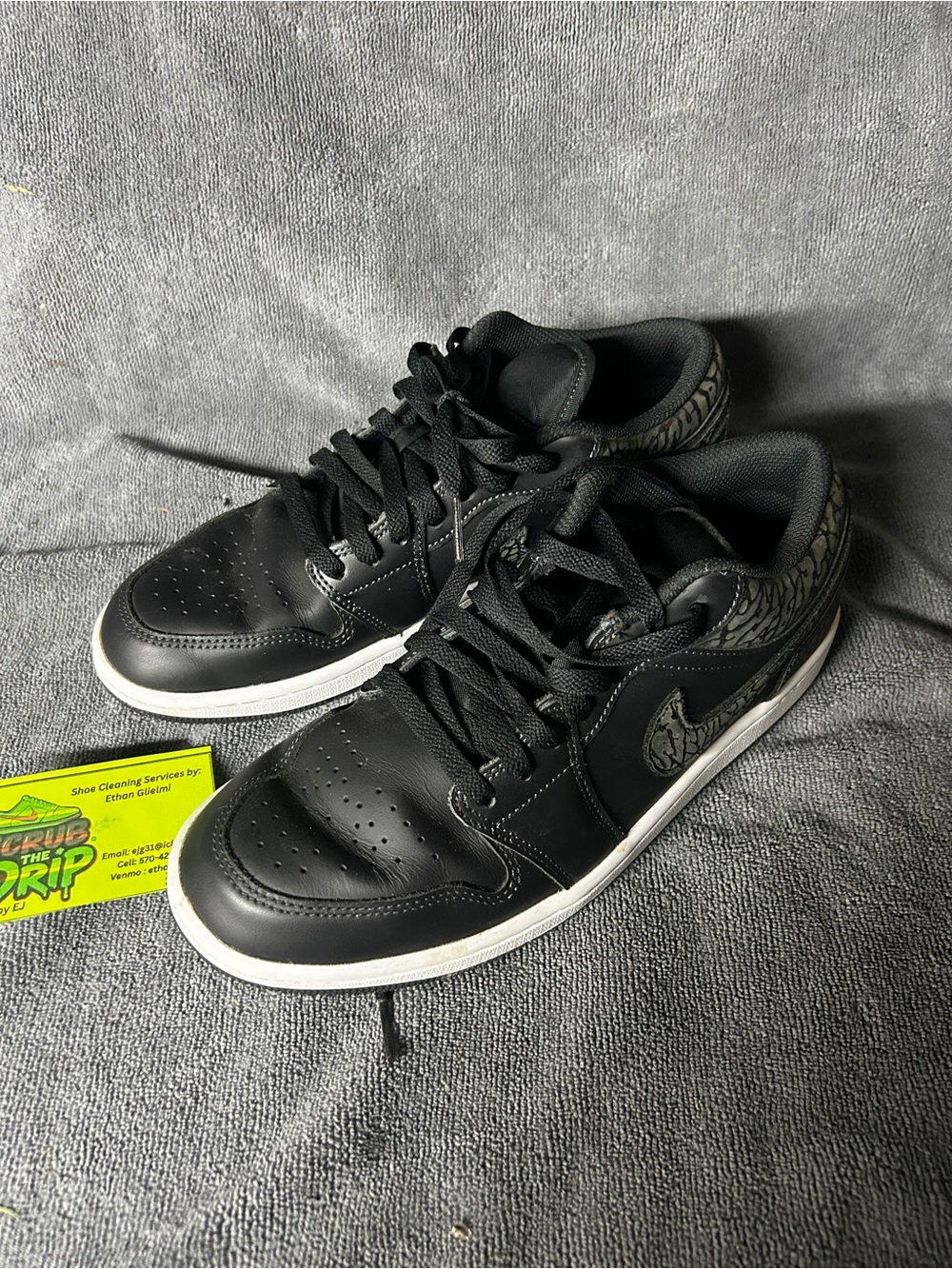 Air Jordan 1 Low SE Black Elephant Men’s 8 FB9907-001